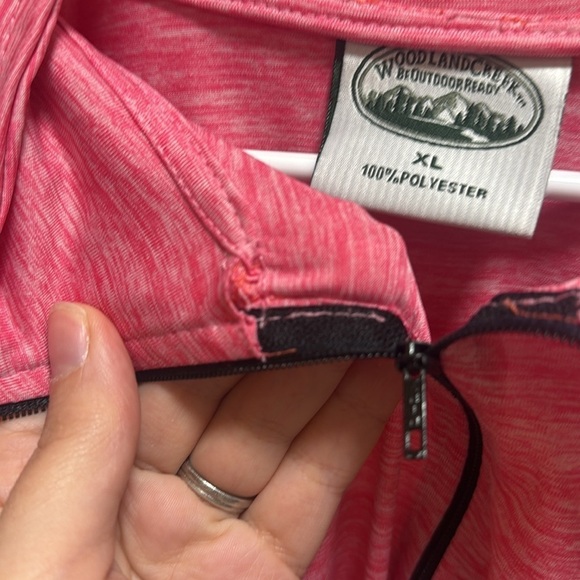 Woodland Creek Pink Quarter-Zip Pullover size XL - Picture 5 of 8